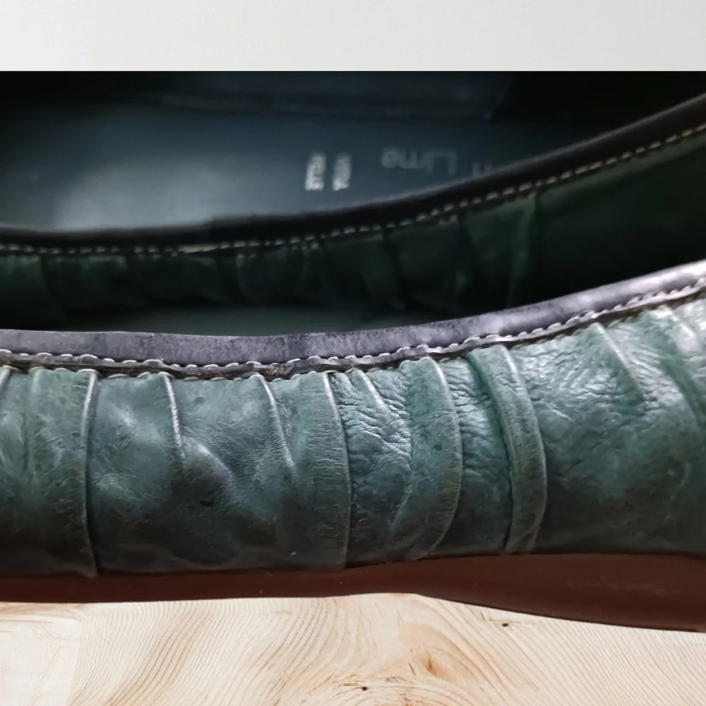 Lemon N Lime Shoe Flats Green Bow Beads Size 9 Romania Casual - Picture 8 of 12